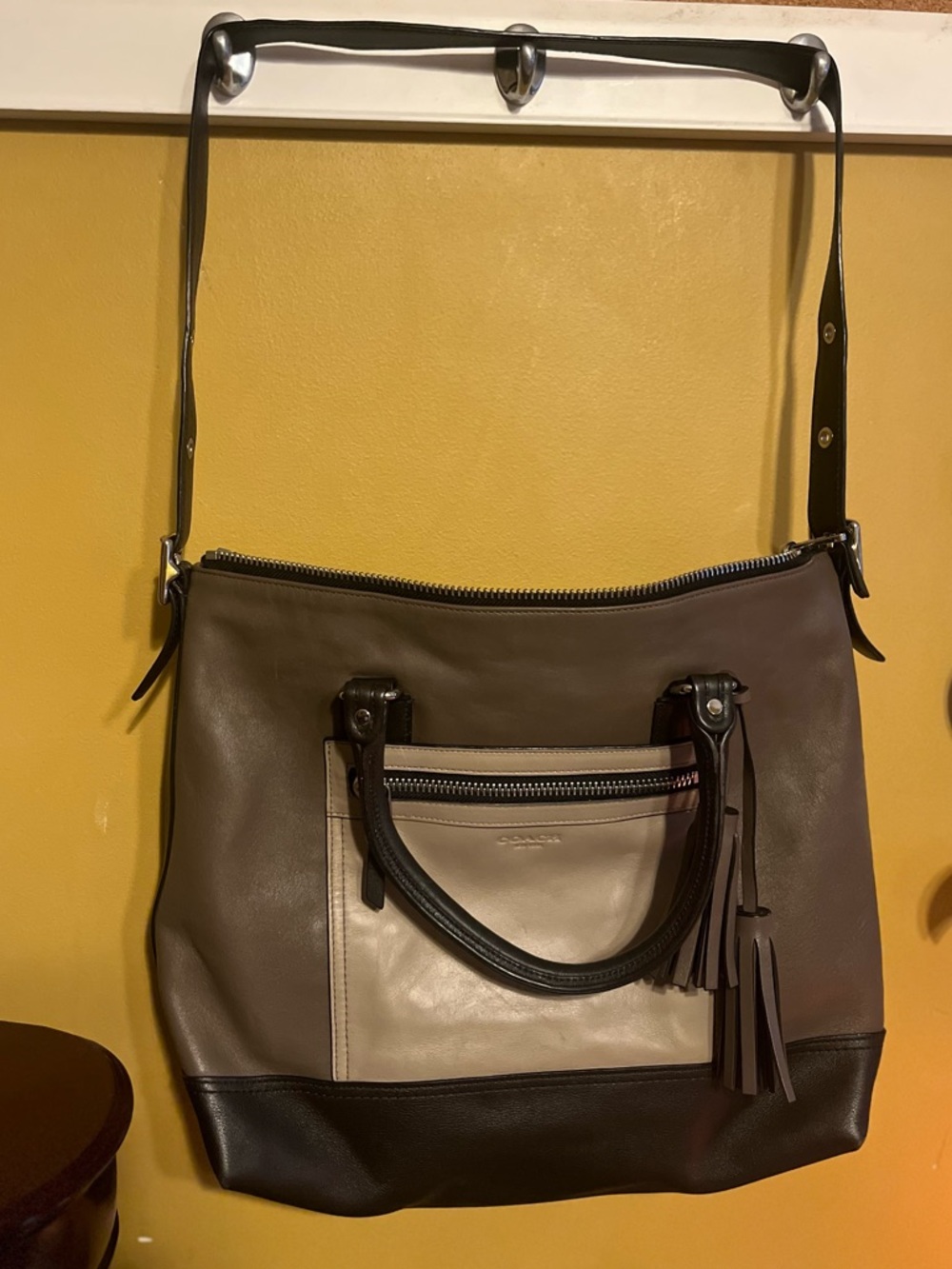 Coach Legacy Rory Two-Tone grey and Black Satchel - Picture 7 of 16